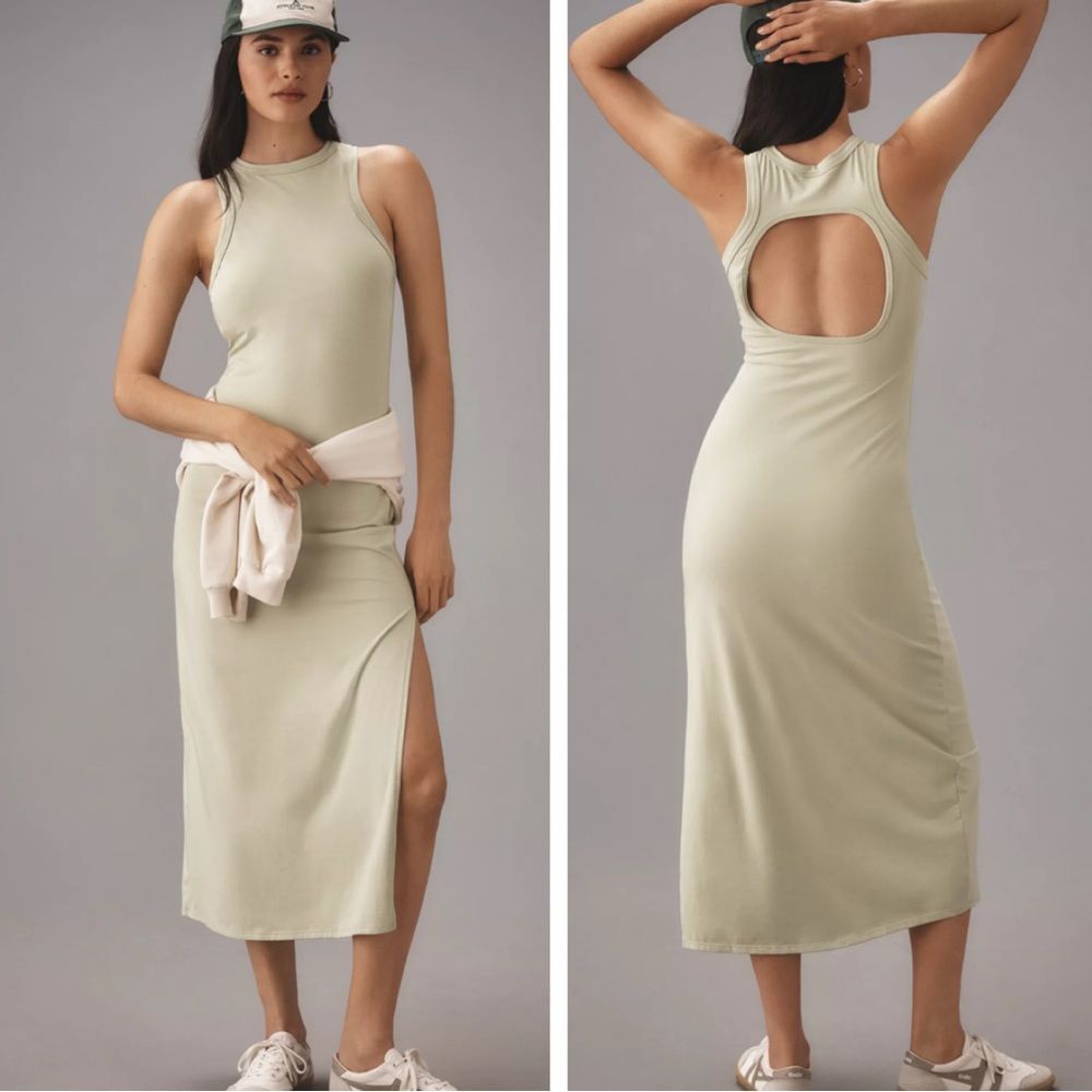 L*SPACE x Anthropologie Sawyer Midi Dress in Light Green Womens Size Medium
